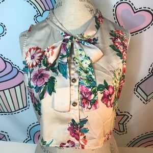 Floral Bow Crop Top